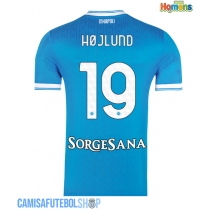 Camisa de time de futebol SSC Napoli Rasmus Hojlund #19 Replicas 1º Equipamento 2025-26 Manga Curta